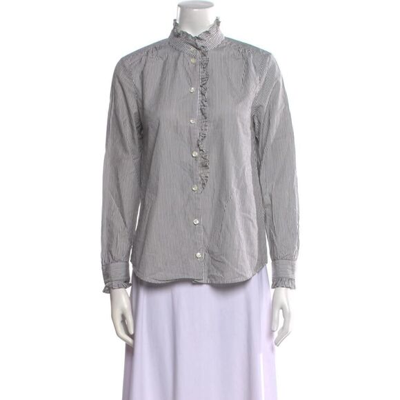 FRAME Anime Bing Striped Long Sleeve Button-Up Top - Size S - New - Picture 1 of 3